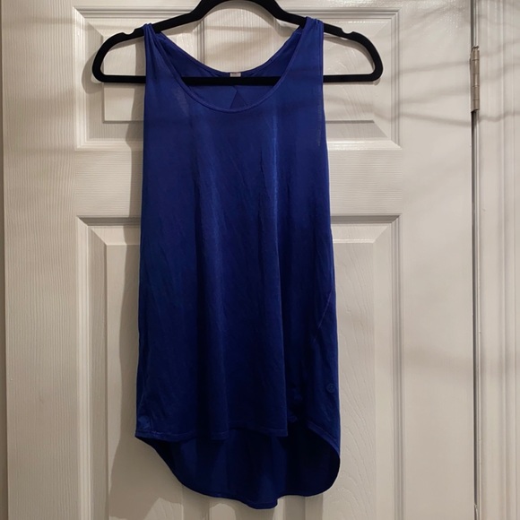 LULULEMON dark blue tank with cross back detail US 8 - Picture 1 of 3